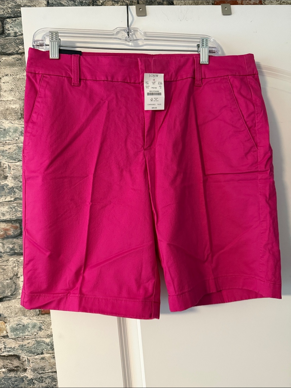 J. Crew Hot Pink Women's Chino Bermuda Shorts
